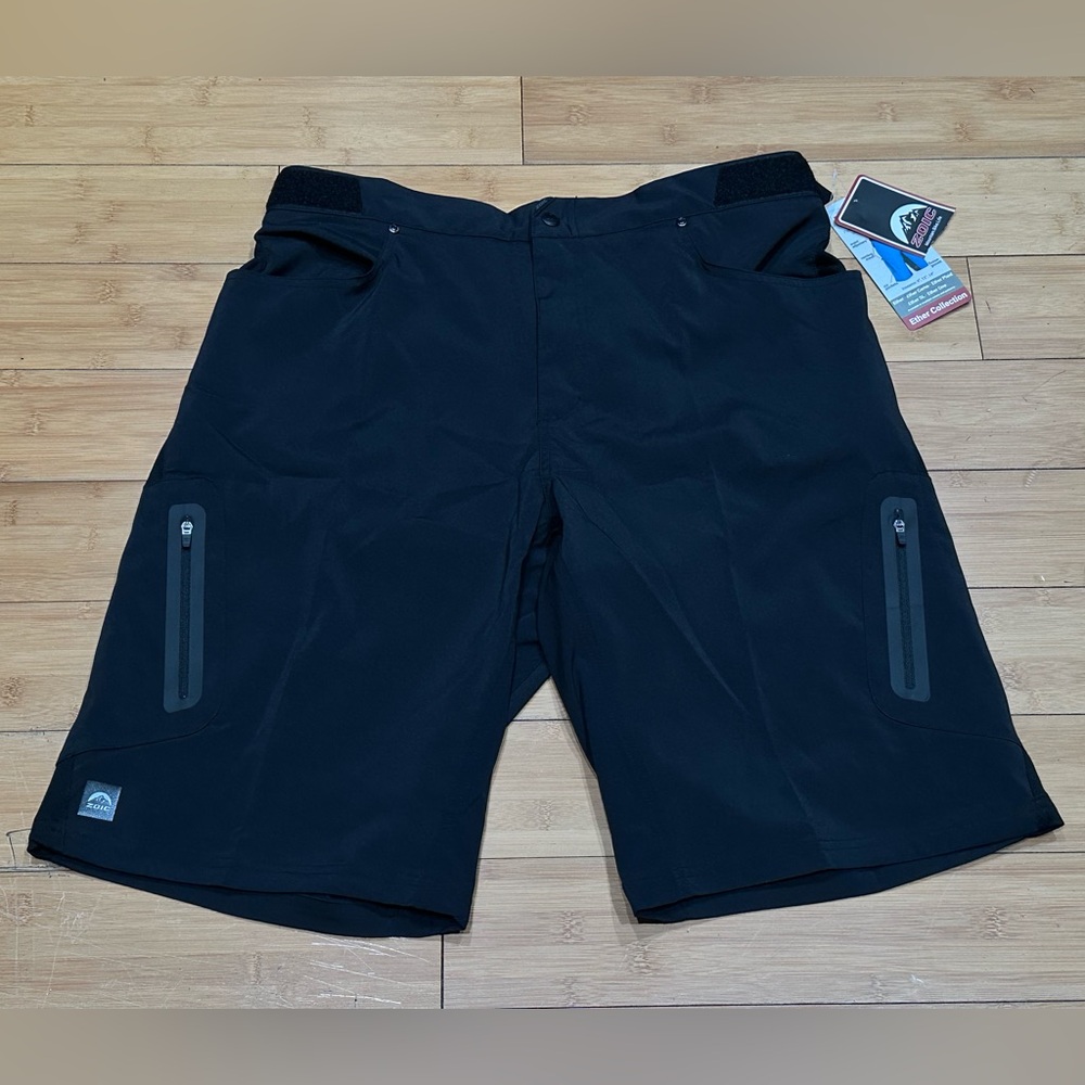 Zoic Ether Cycling Mountain Biking Trail Bike Cargo 12" Shorts Black Men’s 2XL